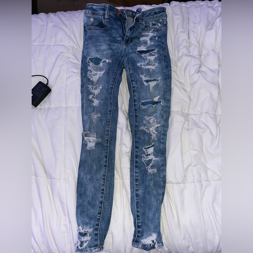 Womans ripped jeans